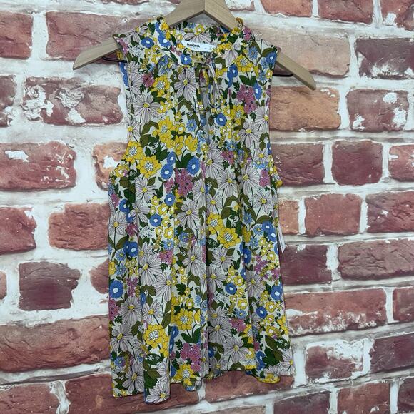 Sonoma Top Women's L Multicolor Floral Flower Bomb Print Casual High Neck Shirt - Picture 2 of 9